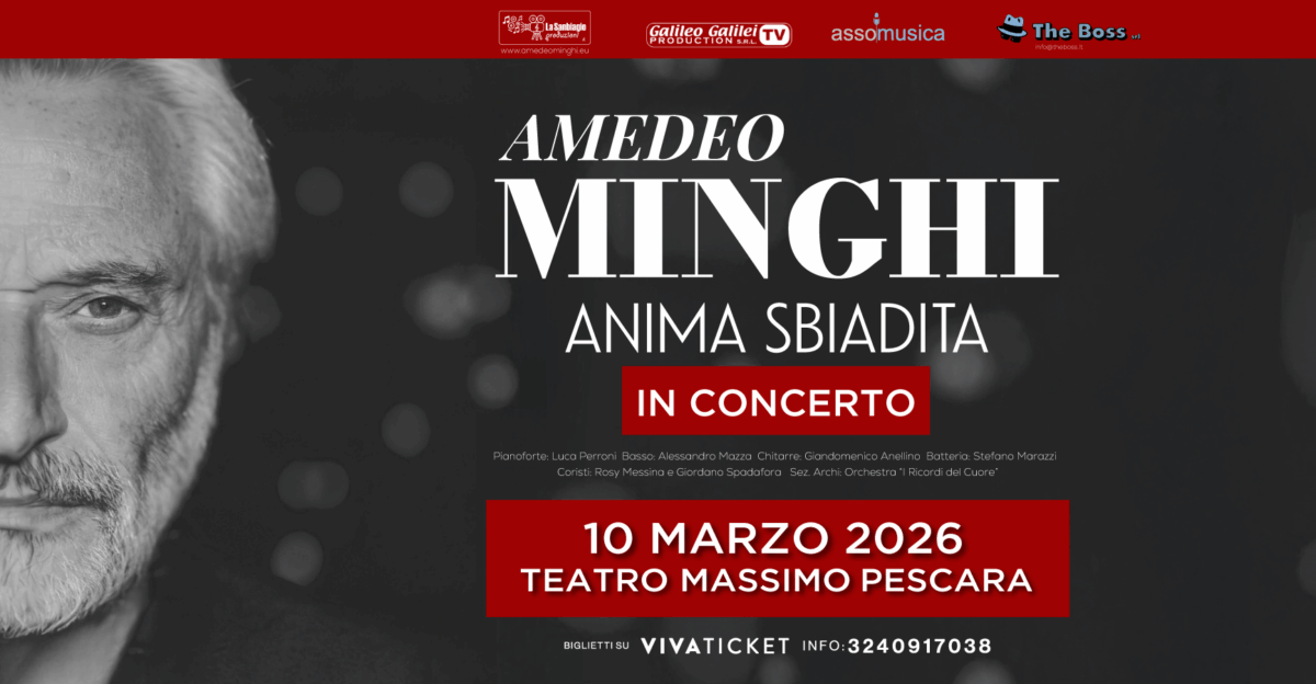 Amedeo Minghi Teatro MASSIMO PESCARA 10 MARZO 2026